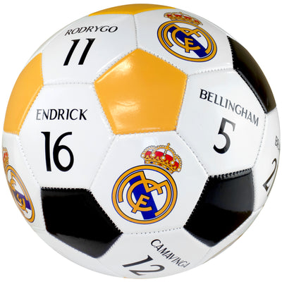 Real Madrid Soccer Ball, Size 5, Gold/Black (Players 2024) - 6740