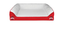 Ohio State Flat Dog Bed 36x27 – Plush Washable Crate Mattress for Medium & Large Dogs – Cozy Sofa Cushion with Removable Cover, Non-Slip Bottom & Team Licensed Design for Indoor Use