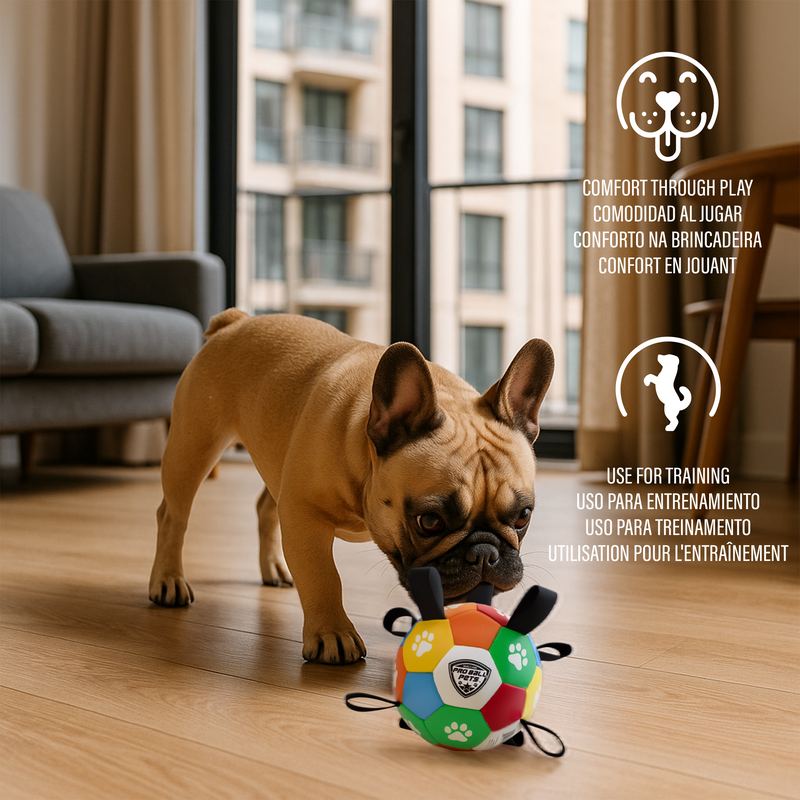 Pro Ball Pets Dog Soccer Ball with Grab Tabs, Size 2, 6 inches, Multicolor - 1212