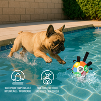 Pro Ball Pets Dog Soccer Ball with Grab Tabs, Size 2, 6 inches, Multicolor - 1212