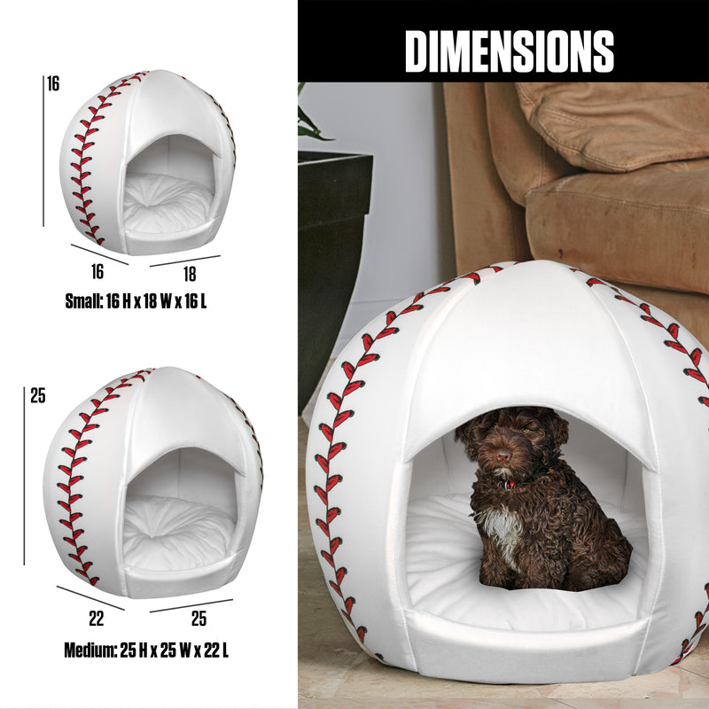 baseball - Igloo Pet Bed - Small