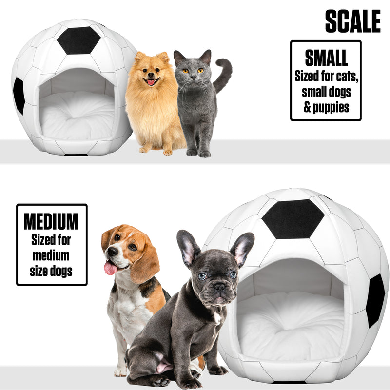 soccer - Igloo Pet Bed - Medium