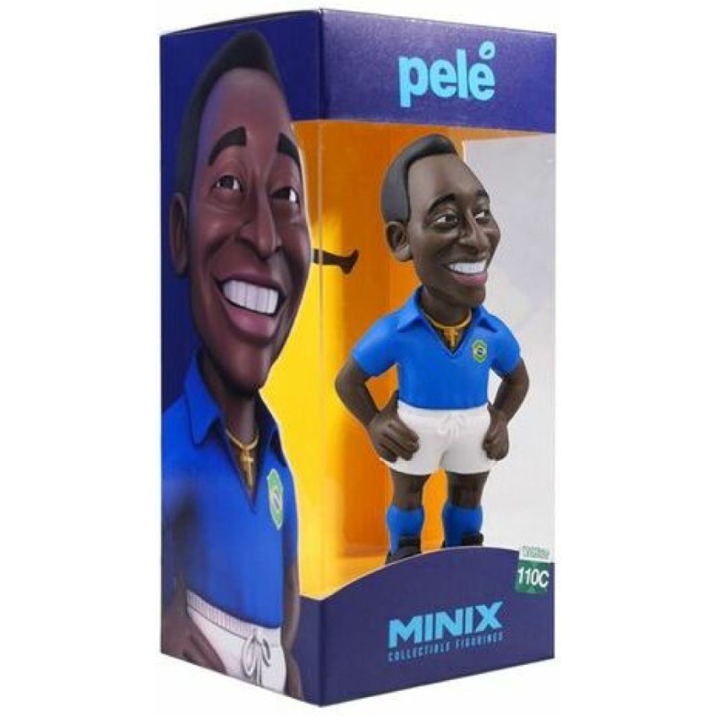 MINIX Pelé Brazil away kit collectible figure in display box