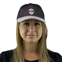 Sugar Skull Fan Mask for Day of the Dead, Día de los Muertos Parties (Pink) Maccabi Art