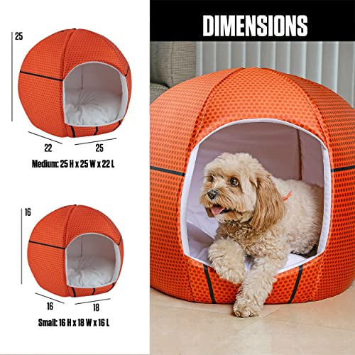 Basketball - Sport Ball Igloo Pet Bed - Small
