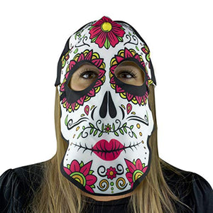 Pink Sugar Skull Fan Mask & Hat Combo