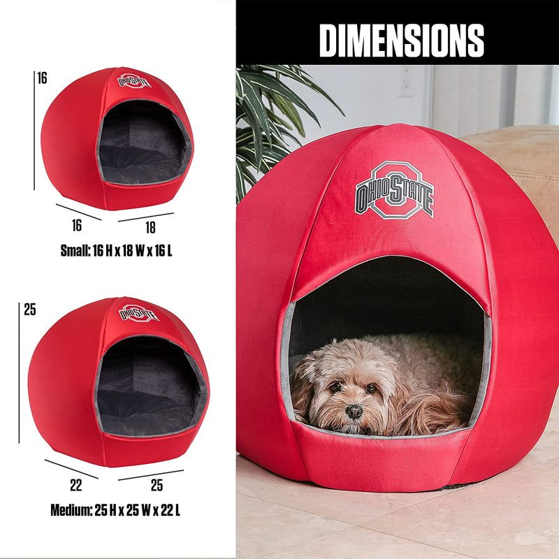 Ohio State University (NCAA)- Sport Ball Pet Bed-Small
