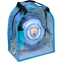 Manchester City Soccer Ball Kit, Size 5 with Pump & Carry Bag Maccabi Art