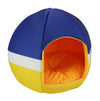 Blue & Yellow-Igloo Pet Bed - Small