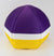 purple and yellow - Igloo Pet Bed - Small