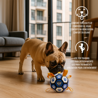 Pro Ball Pets Dog Soccer Ball with Grab Tabs, Size 2, 6 inches, Blue/White - 1211