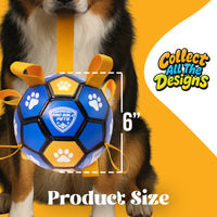 Pro Ball Pets Dog Soccer Ball with Grab Tabs, Size 2, 6 inches, Blue/Orange - 1213