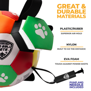 Pro Ball Pets Dog Soccer Ball with Grab Tabs, Size 2, 6 inches, Multicolor - 1212