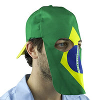 Brazil Fan Mask and Hat Combo for Parties or Sporting Events Maccabi Art
