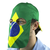 Brazil Fan Mask and Hat Combo for Parties or Sporting Events Maccabi Art