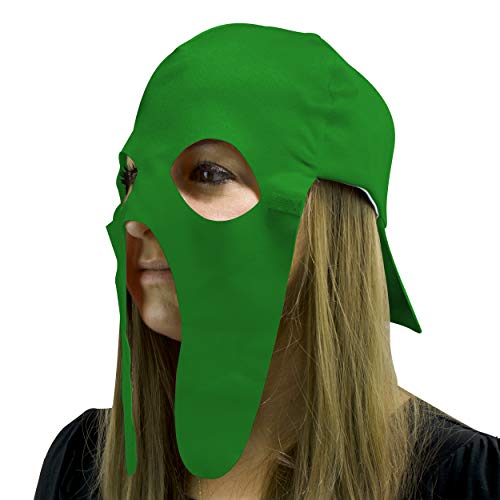 Fan Mask and Hat Combo for Halloween Parties and Sporting Events (Green) Maccabi Art