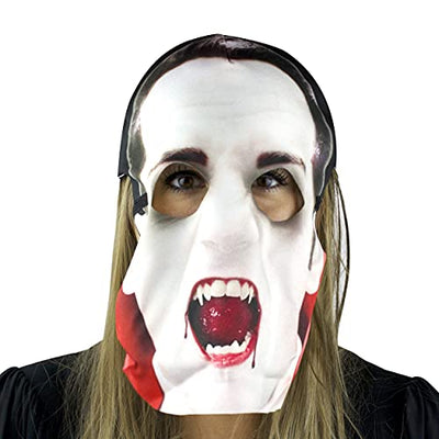 BOGO: Dracula Vampire Fan Mask and Hat All-In-One for Costume Parties Maccabi Art