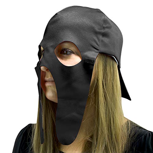 Fan Mask and Hat Combo for Halloween Parties and Sporting Events (Black) Maccabi Art