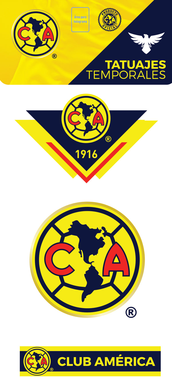 Club America FC Official Temporary Tattoo - Maccabi Art