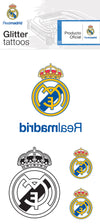 Real Madrid C.F. Official Glitter Temporary Tattoos