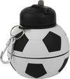 Collapsible Silicone Soccer Ball Water Bottle Maccabi Art, 1 Liter