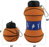 Collapsible Silicone Basketball Water Bottle Maccabi Art, 1 Liter