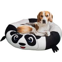 Maccabi Art Panda- Round Bolster Cuddle Pet Bed- Medium 24"