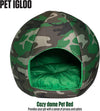 Camouflage - Ball Pet Igloo Bed- Small