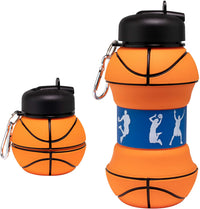 Collapsible Silicone Basketball Water Bottle Maccabi Art, 500 ml.