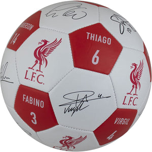 Liverpool FC Player Signatures Soccer Ball, Size 5, Maccabi Art