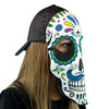 Sugar Skull Fan Mask for Day of the Dead, Día de los Muertos Parties (Blue) Maccabi Art