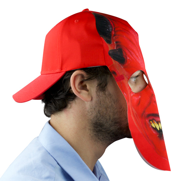 Devil Fan Mask and Hat Combo for Halloween Events and Parties - Maccabi Art
