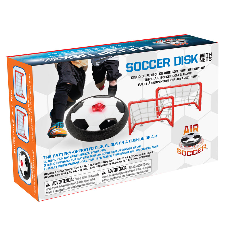 Air Soccer Hover Ball Disk with 2 Goal Post Nets - Maccabi Art