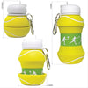 Collapsible Silicone Tennis Ball Water Bottle Maccabi Art, 500 ml.