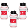 3-Pack: Collapsible Sports Water Bottles, 500 ml. Each