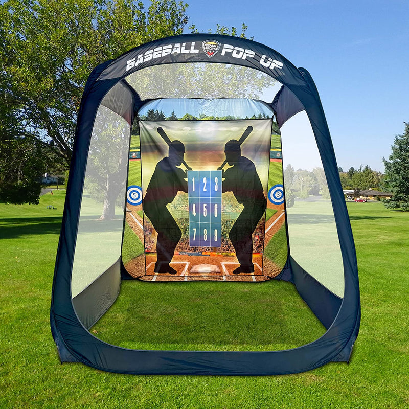 tent for games Maccabi Art 8' Pop-Up Baseball/Softball Practice Tent for Hitting and Pitching