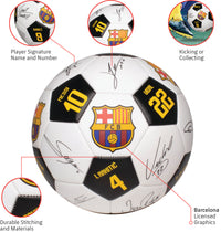 FC Barcelona Player Signatures Soccer Ball, Size 5, Maccabi Art