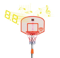 2-in-1 Electronic Portable Basketball Hoop for Kids with Dartboard