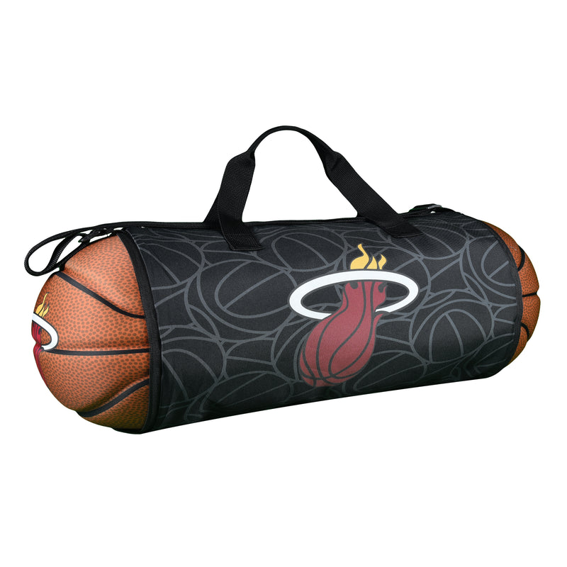 Officially Licensed NBA Roadblock Duffle Bag, Multi Color, 13 x 20 x  11.5 Miami Heat